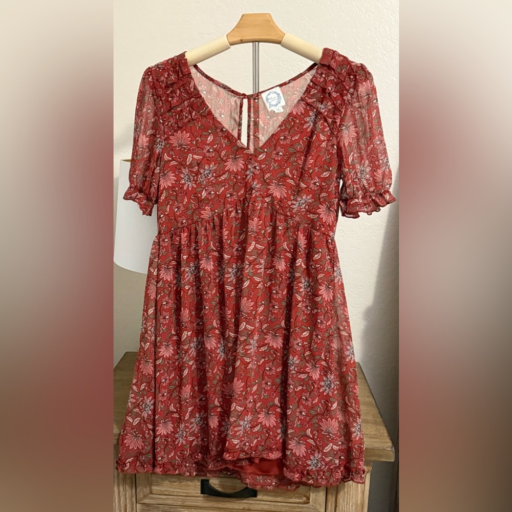 5 for $20 Deal- Francesca’s Collection Blue Rain Floral Dress- Size Medium